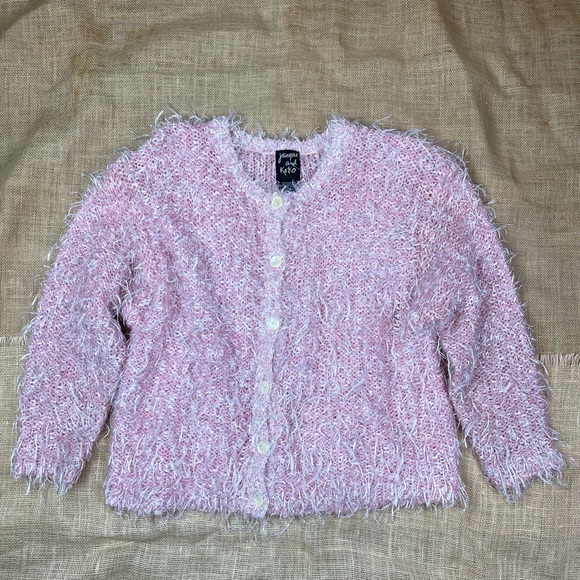 Jacque & KoKo Sweater 14 16 L XL Pink Cardigan - Picture 8 of 8